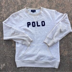 Polo by Ralph Lauren Men's White Crewneck Sweater